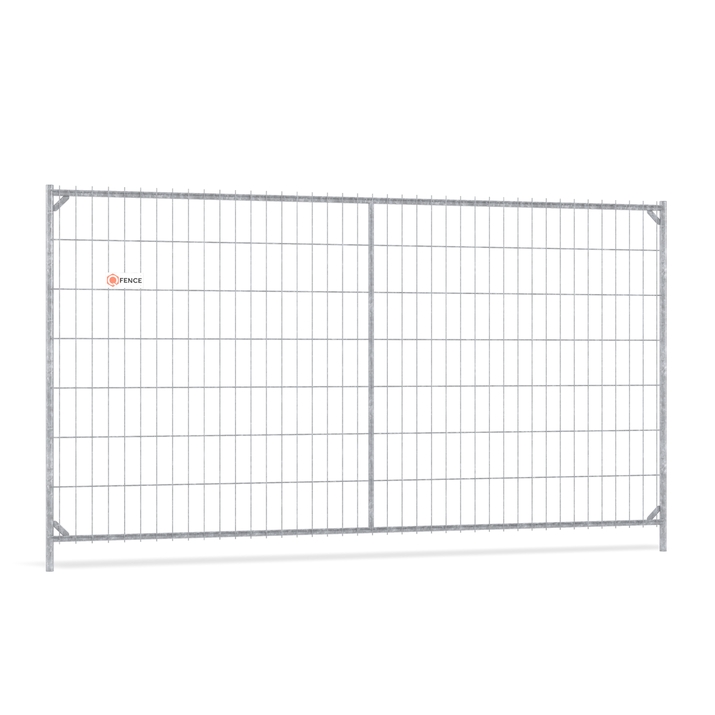 Q-Fence Industrial XPlus bouwhek met middenbuis en hoekverstevigingen