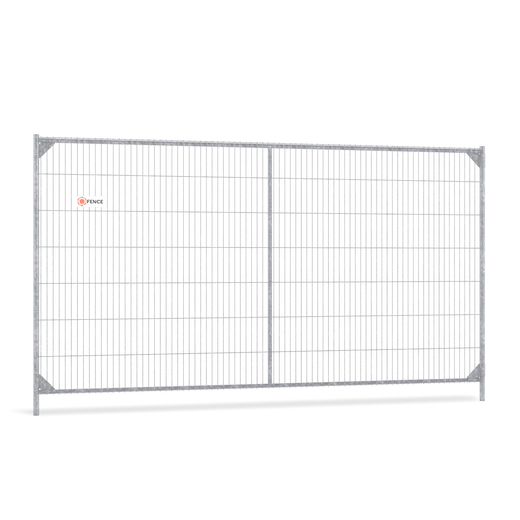 High Security XPlus bouwhek van Q-Fence met verticale middenbuis en anti-klim gaaspaneel