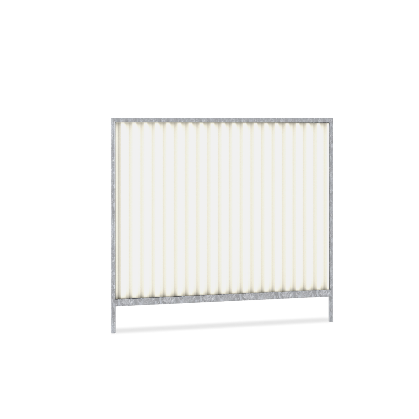 Q-Fence City Fence bouwhek met damwandprofiel en thermisch verzinkt stalen frame in wit