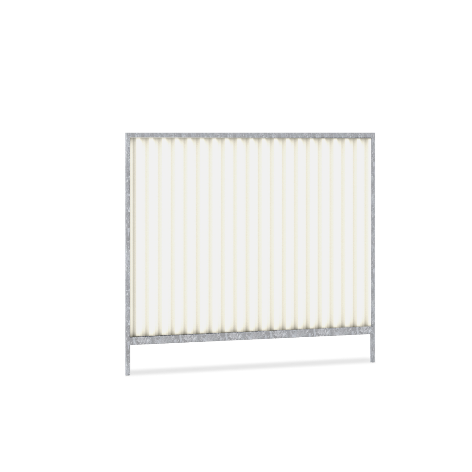 Q-Fence City Fence bouwhek met damwandprofiel en thermisch verzinkt stalen frame in wit