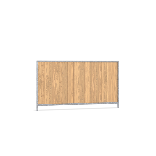 Q-Fence CityWood Fence 1,2 meter met Douglas houten panelen en thermisch verzinkt frame