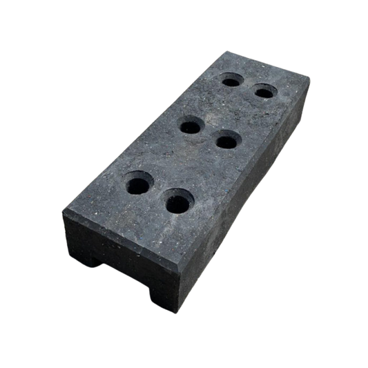 Kunststof voetblok 20 kg van Q-Fence voor bouwhekken met 45 mm opening