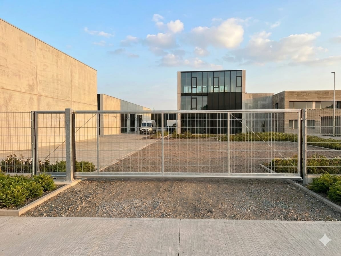 Set portail coulissant pour barrières de chantier