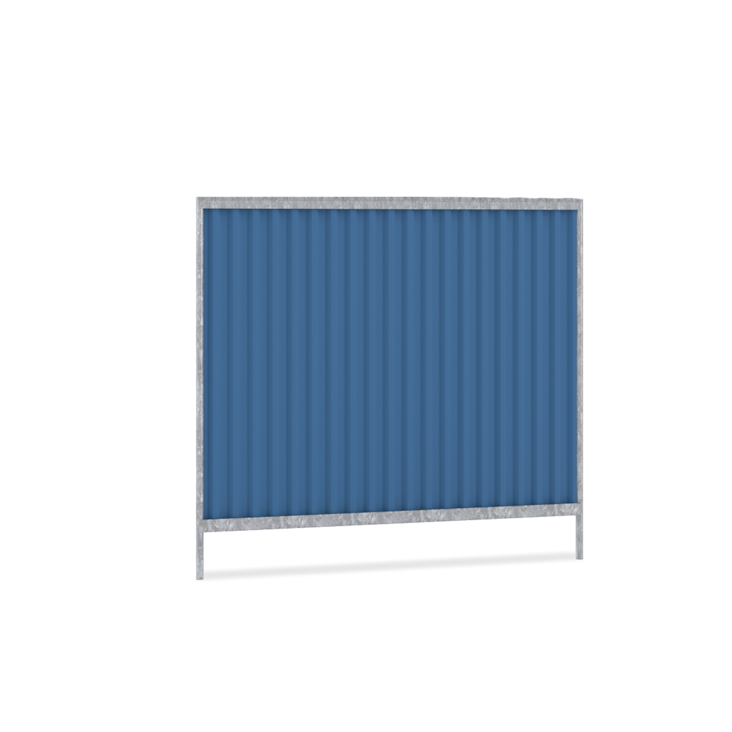 Q-Fence City Fence bouwhek met damwandprofiel en thermisch verzinkt stalen frame in blauw
