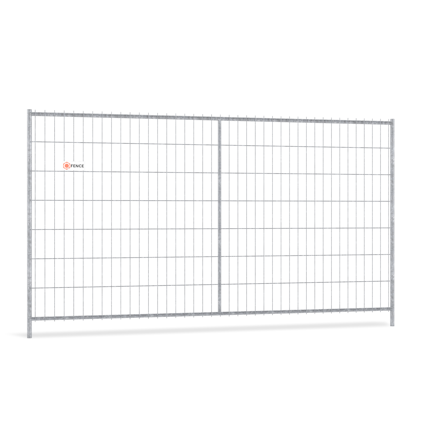 Q-Fence Industrial Plus bouwhek met middenbuis en zware staalmat