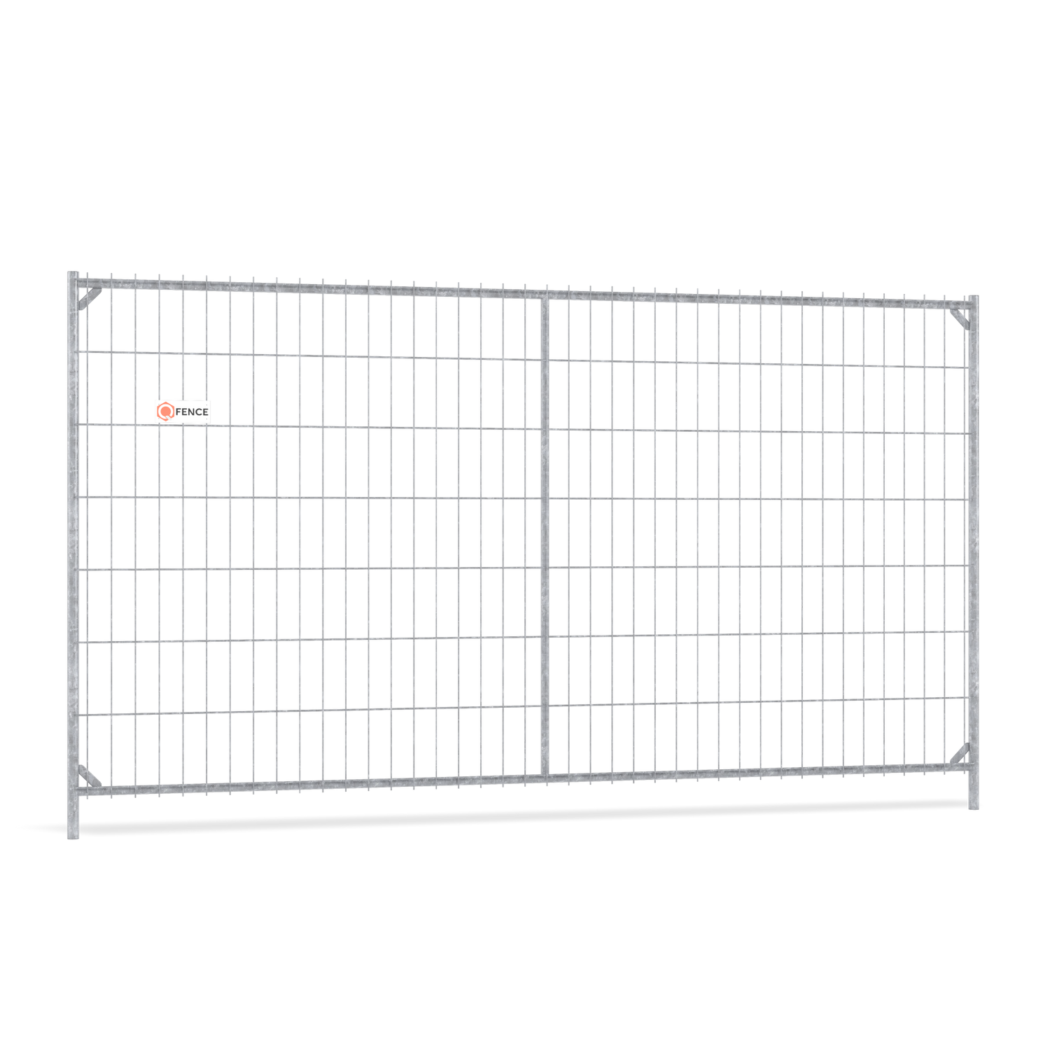 Q-Fence Industrial XPlus bouwhek met middenbuis en hoekverstevigingen