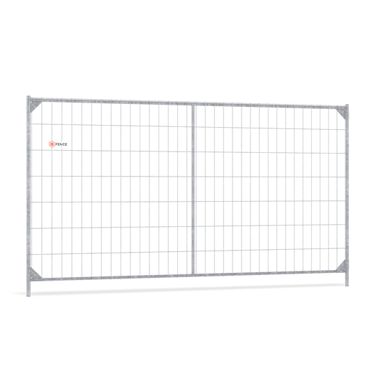 Bouwhek Standard XPlus van Q-Fence met middenbuis en hoekversteviging voor bouwplaatsen